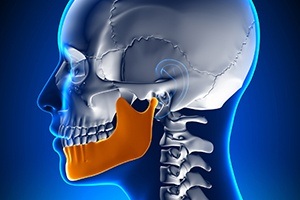 Animation of jaw and skull bone