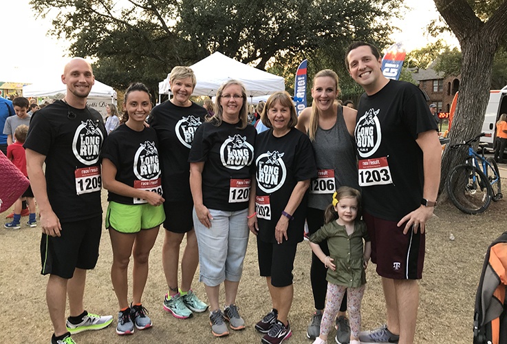 Dr. Vanderbrook and several team members at a charitable race