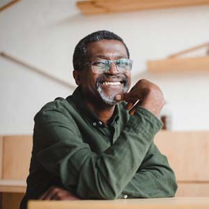 Man smiling with dentures in Lakewood 