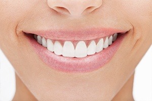 Closeup of healthy teeth and gums