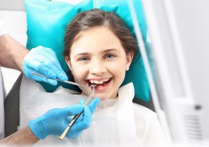 girl at dentist